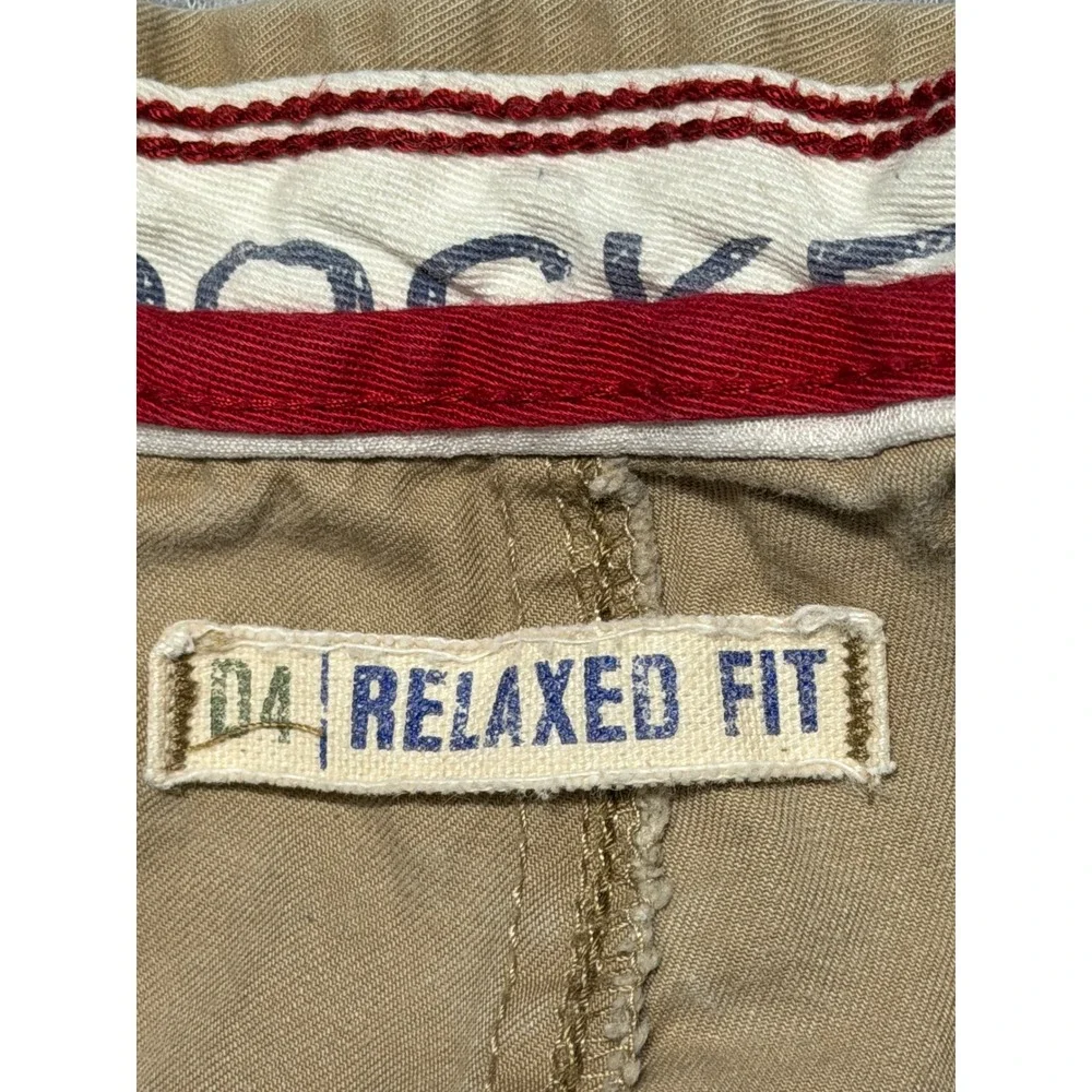 Dockers Mens D4 Relaxed Fit Khaki Chino Pants Tan Cotton W36 L30 Flat‎ Front